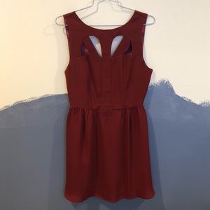 Maroon Cutout Dress